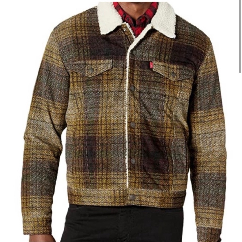 Levi's Brown and White Lightweight Shirt Jacket